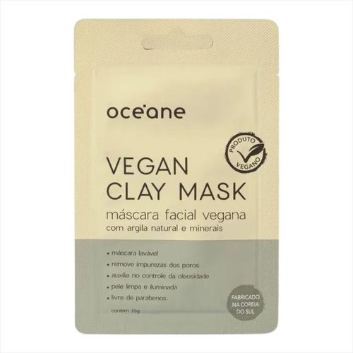 Oceane Máscara Facial Vegana com Argila de Bentônita 15g Oceane Máscara Facial Vegana com Argila de Bentônita 15g
