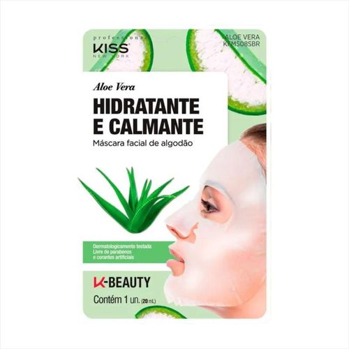Kiss NY Máscara Facial de Aloe Vera KFMS08SBR Kiss NY Máscara Facial de Aloe Vera KFMS08SBR