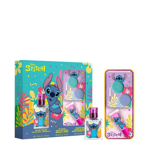 Kit Disney Stitch Feminino - EDT 30ml + Lip Gloss 6ml + Paleta de Sombras Kit