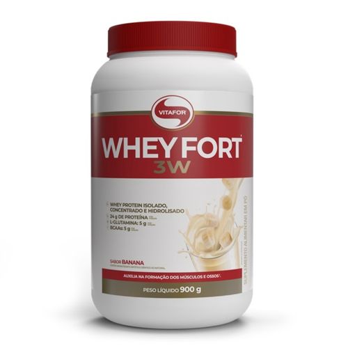 Whey Fort 3W (900g) - Sabor: Banana Whey Fort 3W (900g) - Sabor: Banana