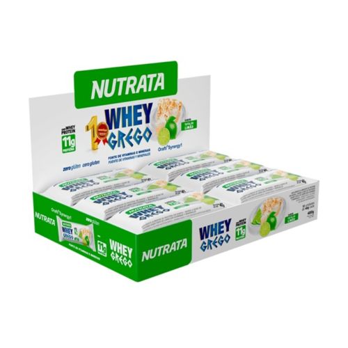 Whey Grego Bar Caixa com 12 Unidades (480g) - Sabor: Torta de Limão Whey Grego Bar Caixa com 12 Unidades (480g) - Sabor: Torta de Limão