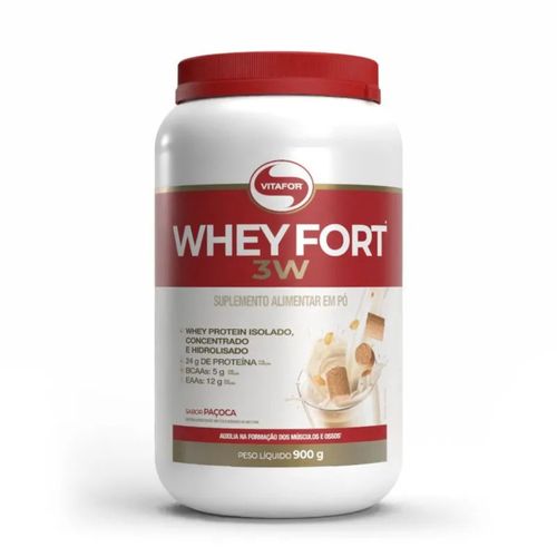 Whey Fort 3W (900g) - Sabor: Paçoca Whey Fort 3W (900g) - Sabor: Paçoca
