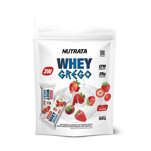 Whey Grego Refil (900g) - Sabor: Morango com Chantilly Whey Grego Refil (900g) - Sabor: Morango com Chantilly