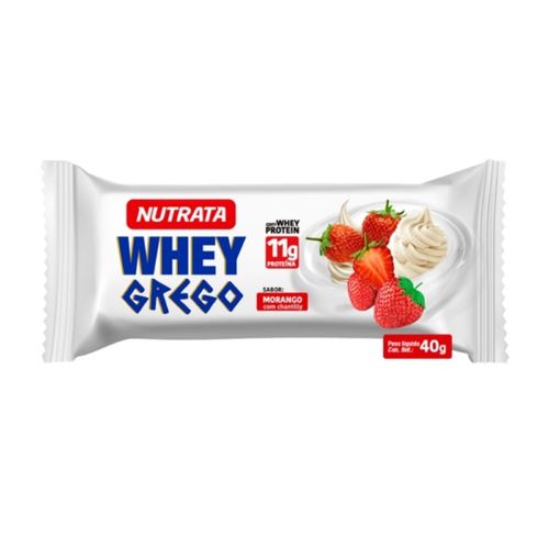 Whey Grego Bar (40g) - Sabor: Morango com Chantilly Whey Grego Bar (40g) - Sabor: Morango com Chantilly