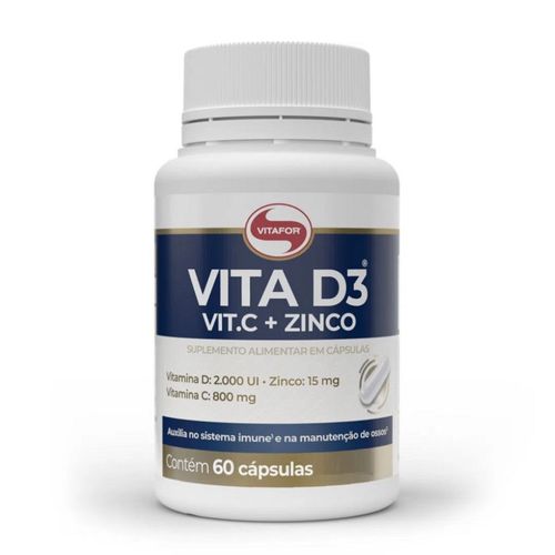 Vita D3 + Vit C + Zinco (60 caps) - Padrão: Único