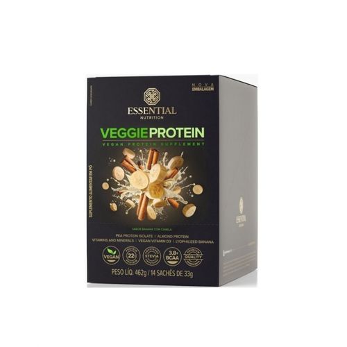 Veggie Protein Display - Sabor: Banana c/ Canela (462g/14 sachês 33g) Veggie Protein Display - Sabor: Banana c/ Canela (462g/14 sachês 33g)