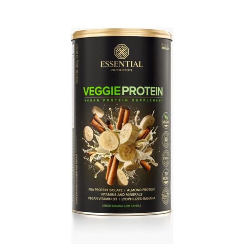 Veggie Protein 100% Vegetal Lata - Sabor: Banana c/ Canela (462g) Veggie Protein 100% Vegetal Lata - Sabor: Banana c/ Canela (462g)