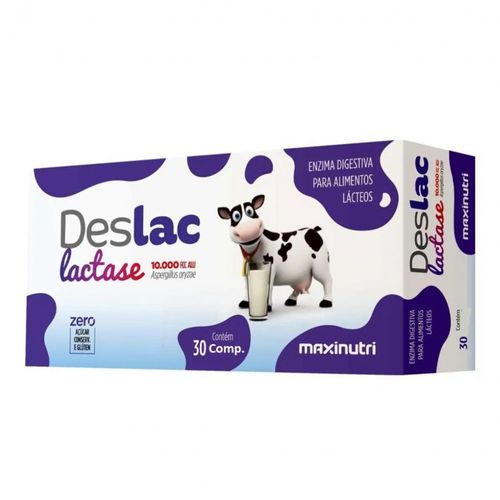 Deslac Lactase 10.000 FCC Mastigável (30 comp) - Padrão: Único Deslac Lactase 10.000 FCC Mastigável (30 comp) - Padrão: Único
