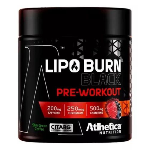 Lipo Burn Black Pre Workout (200g) - Sabor: Frutas Vermelhas Lipo Burn Black Pre Workout (200g) - Sabor: Frutas Vermelhas
