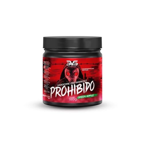 Prohibido HardCore Pre Workout (180g) - Sabor: Green Apple