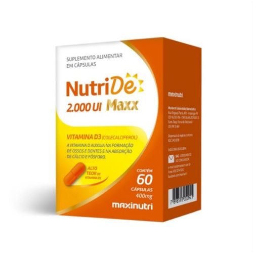 NutriDe Vitamina D3 2.000UI (60 caps) - Padrão: Único