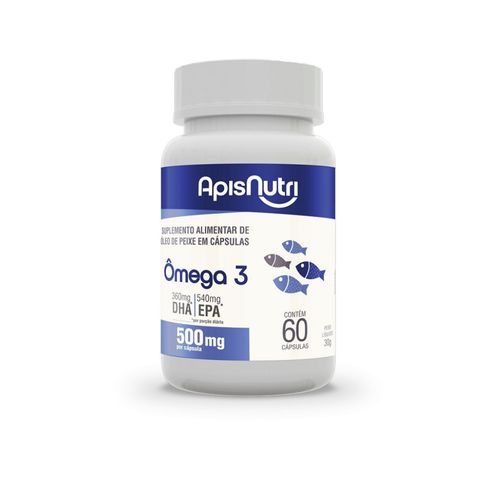 Ômega 3 500mg (60 caps) - Padrão: Único Ômega 3 500mg (60 caps) - Padrão: Único