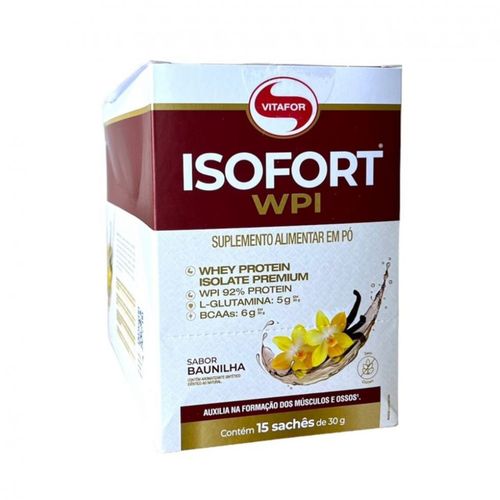 Isofort Sachê Display (15 sachês 30g) - Sabor: Baunilha Isofort Sachê Display (15 sachês 30g) - Sabor: Baunilha