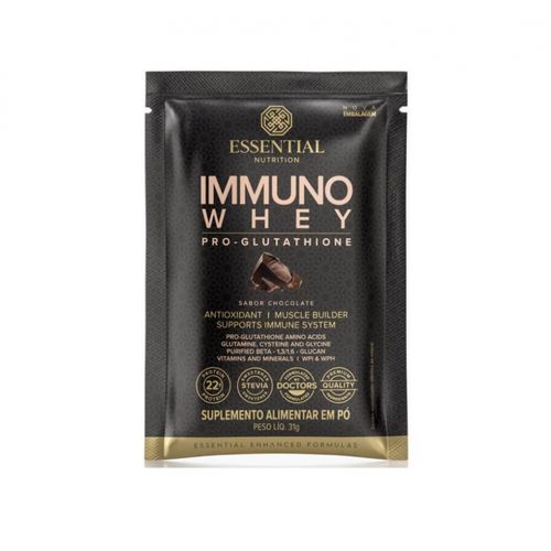 Immuno Whey Pro Glutathione Sachê (25g) - Sabor: Chocolate (31g).