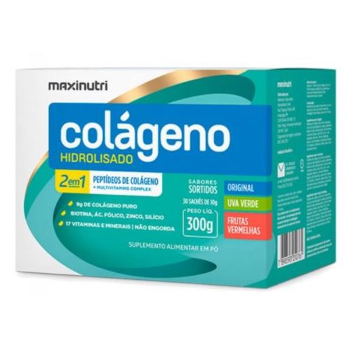 Colágeno Hidrolisado 2 em 1 (30 Sachês de 10g) - Sabor: Sortidos Colágeno Hidrolisado 2 em 1 (30 Sachês de 10g) - Sabor: Sortidos
