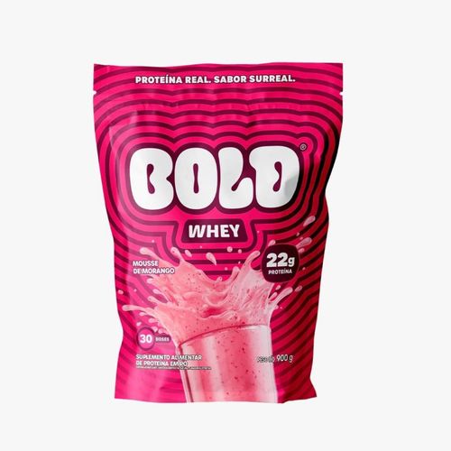 Bold Whey Refil (900g) - Sabor: Mousse de Morango Bold Whey Refil (900g) - Sabor: Mousse de Morango
