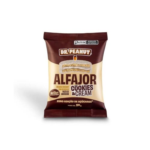 Alfajor Dr. Peanut (55g) - Sabor: Cookies e Cream