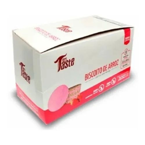 Biscoito de Arroz Display (12 unid. 22g) - Sabor: Morango (nova embalagem)