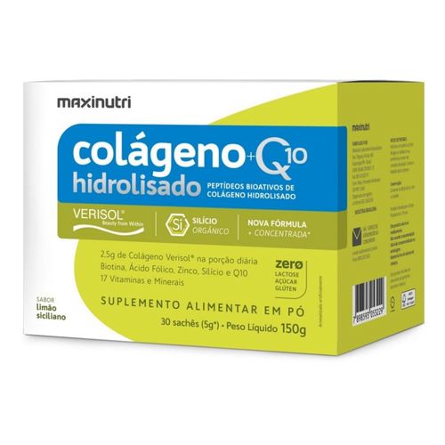 Colágeno Hidrolisado 2 em 1 VERISOL + Q10 (30 Sachês de 5g) - Sabor: Limão Siciliano Colágeno Hidrolisado 2 em 1 VERISOL + Q10 (30 Sachês de 5g) - Sabor: Limão Siciliano
