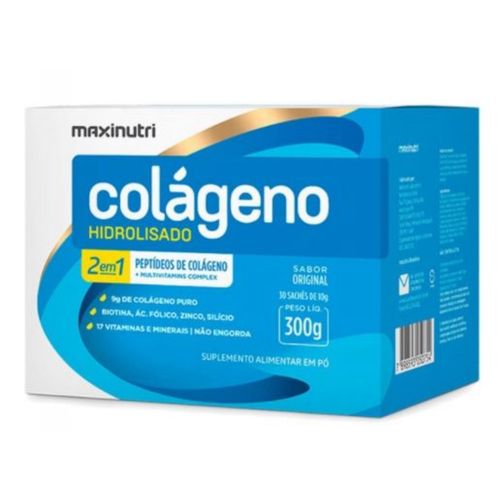 Colágeno Hidrolisado 2 em 1 (30 Sachês de 10g) - Sabor: Original Colágeno Hidrolisado 2 em 1 (30 Sachês de 10g) - Sabor: Original