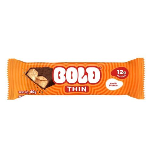 Bold Bar Thin (40g) - Sabor: Avelã Branco Bold Bar Thin (40g) - Sabor: Avelã Branco