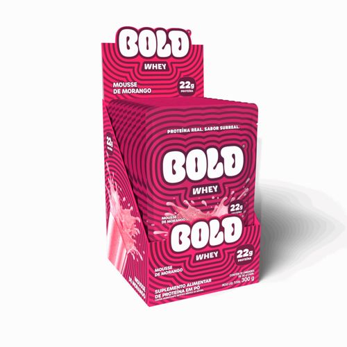 Bold Whey Display (10 unid de 30g) - Sabor: Mousse de Morango