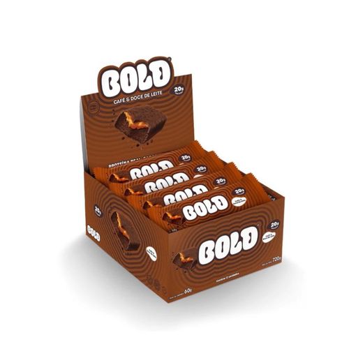 Bold Bar Display (12 unid de 60g) - Sabor: Café com Doce de Leite Bold Bar Display (12 unid de 60g) - Sabor: Café com Doce de Leite