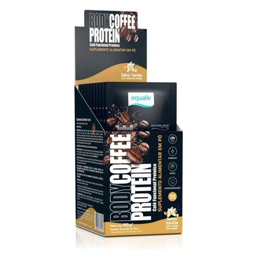 Body Coffee Protein Display (10 sachês 15g) - Sabor: Vanilla Body Coffee Protein Display (10 sachês 15g) - Sabor: Vanilla