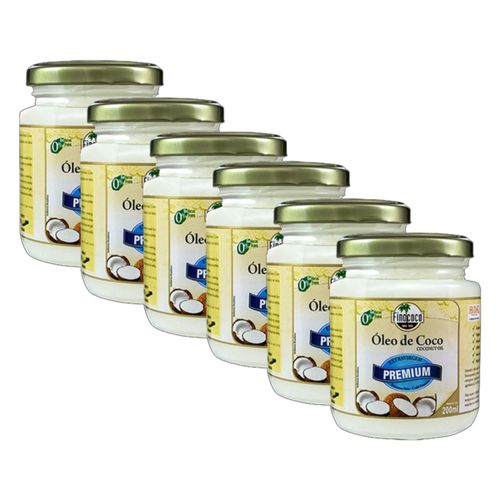 Kit 6X: Óleo de Coco Extra Virgem Finococo 200ml Kit 6X: Óleo de Coco Extra Virgem Finococo 200ml