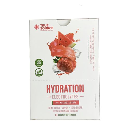 Repositor Eletrolítico Hydration Electrolytes Melancia Berry 5g True Source 20 Sachês Repositor Eletrolítico Hydration Electrolytes Melancia Berry 5g True Source 20 Sachês
