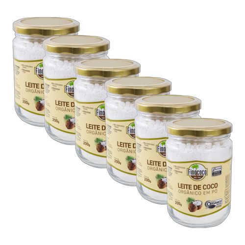 Kit 6X: Leite de Coco em Pó Orgânico Finococo 200g