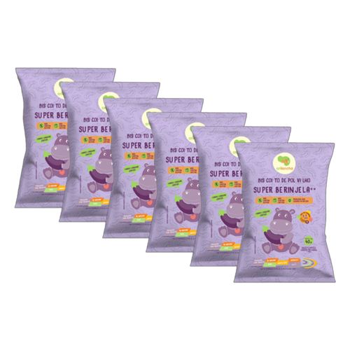 Kit 6X: Biscoito de Polvilho Super Berinjela Vegano Crilancha 40g