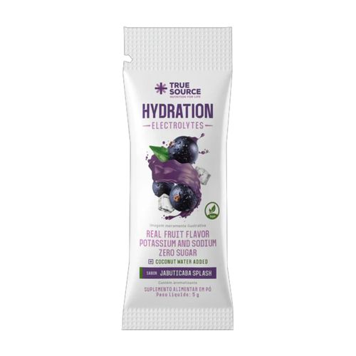 Repositor Eletrolítico Hydration Electrolytes Jabuticaba Splash True Source 5g Repositor Eletrolítico Hydration Electrolytes Jabuticaba Splash True Source 5g