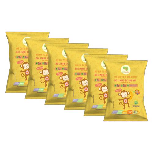 Kit 6X: Biscoito de Polvilho Bolinho de Chuva Vegano Crilancha 40g Kit 6X: Biscoito de Polvilho Bolinho de Chuva Vegano Crilancha 40g