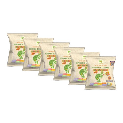 Kit 6X: Biscoito de Polvilho Sopinha de Legumes Vegano Crilancha 20g
