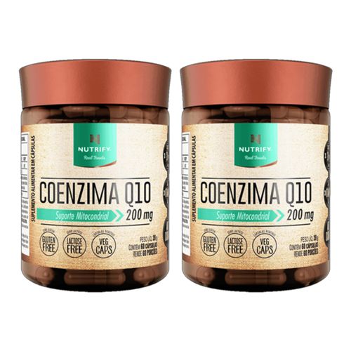 Kit 2X: Coenzima Q10 200mg Nutrify 60 Cápsulas