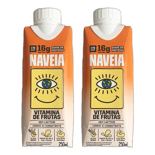 Kit 2X: Shake Proteico Vegano Vitaminas de Frutas Naveia 250ml