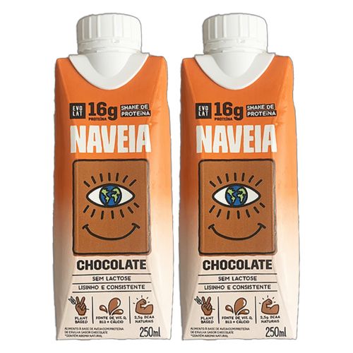 Kit 2X: Shake Proteico Vegano Chocolate Naveia 250ml