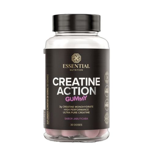 Creatine Action Gummy Jabuticaba Essential Nutrition 60 Gomas