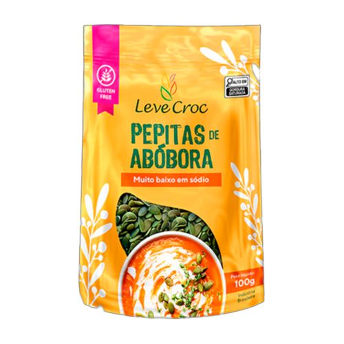 Semente (Pepita) de Abóbora Crua Leve Croc 100g Semente (Pepita) de Abóbora Crua Leve Croc 100g