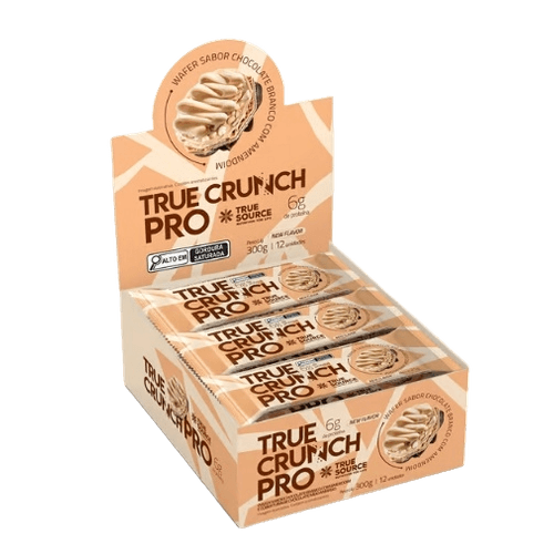Wafer Proteico True Crunch Pro Chocolate Branco 25g True Source 12 Unidades