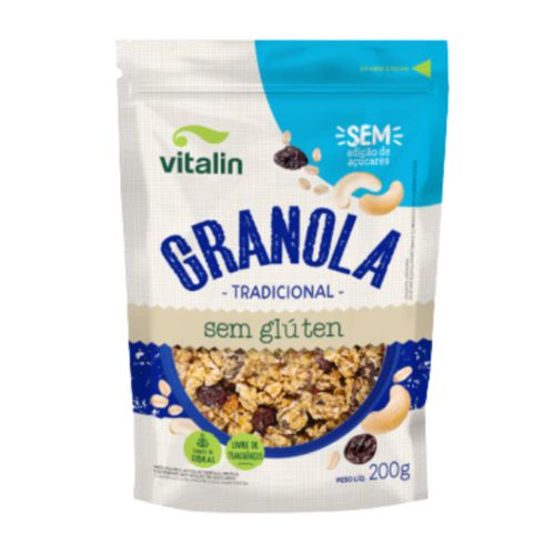Granola Tradicional Zero Açúcar Sem Glúten Vitalin 200g Granola Tradicional Zero Açúcar Sem Glúten Vitalin 200g