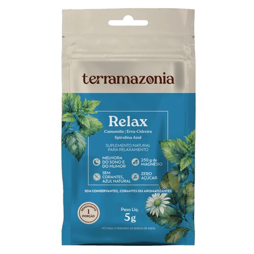 Relax Camomila, Erva Cidreira e Spirulina Azul Sachê Terramazonia 5g Relax Camomila, Erva Cidreira e Spirulina Azul Sachê Terramazonia 5g