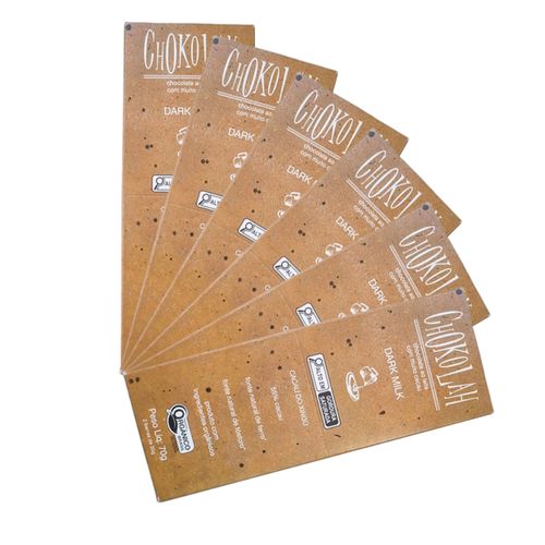 Kit 6X: Chocolate Dark Milk 55% Cacau com Açúcar Demerara Orgânico CHoKolaH 70g