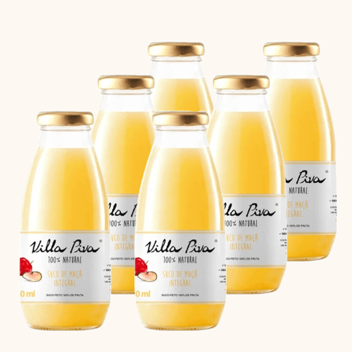 Kit 6X: Suco de Maçã Integral Sem Açúcar Villa Piva 300ml Kit 6X: Suco de Maçã Integral Sem Açúcar Villa Piva 300ml