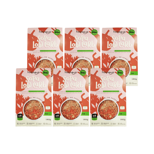Kit 6X: Sopa Low Carb Sem Glúten Holysoup 180g