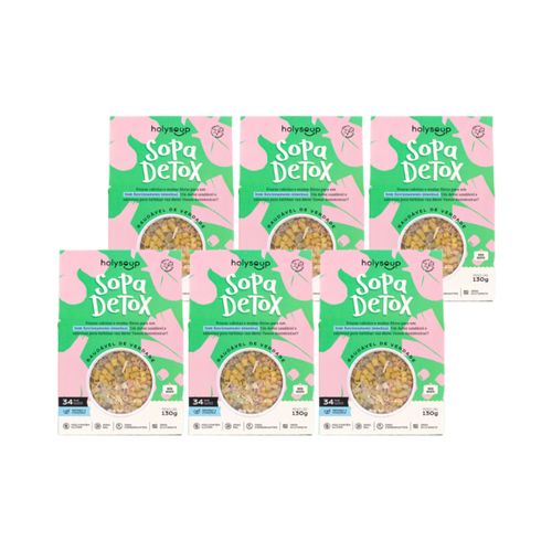 Kit 6X: Sopa Detox Sem Glúten Holysoup 130g