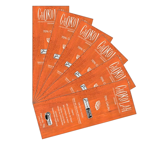 Kit 6X: Chocolate 70% Cacau Baixo em Açúcares Orgânico CHoKolaH 70g Kit 6X: Chocolate 70% Cacau Baixo em Açúcares Orgânico CHoKolaH 70g