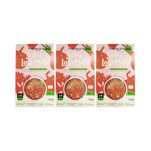 Kit 3X: Sopa Low Carb Sem Glúten Holysoup 180g Kit 3X: Sopa Low Carb Sem Glúten Holysoup 180g