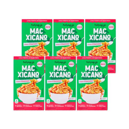 Kit 6X: Macarrão MacXicano com Frango Sem Glúten Holysoup 190g